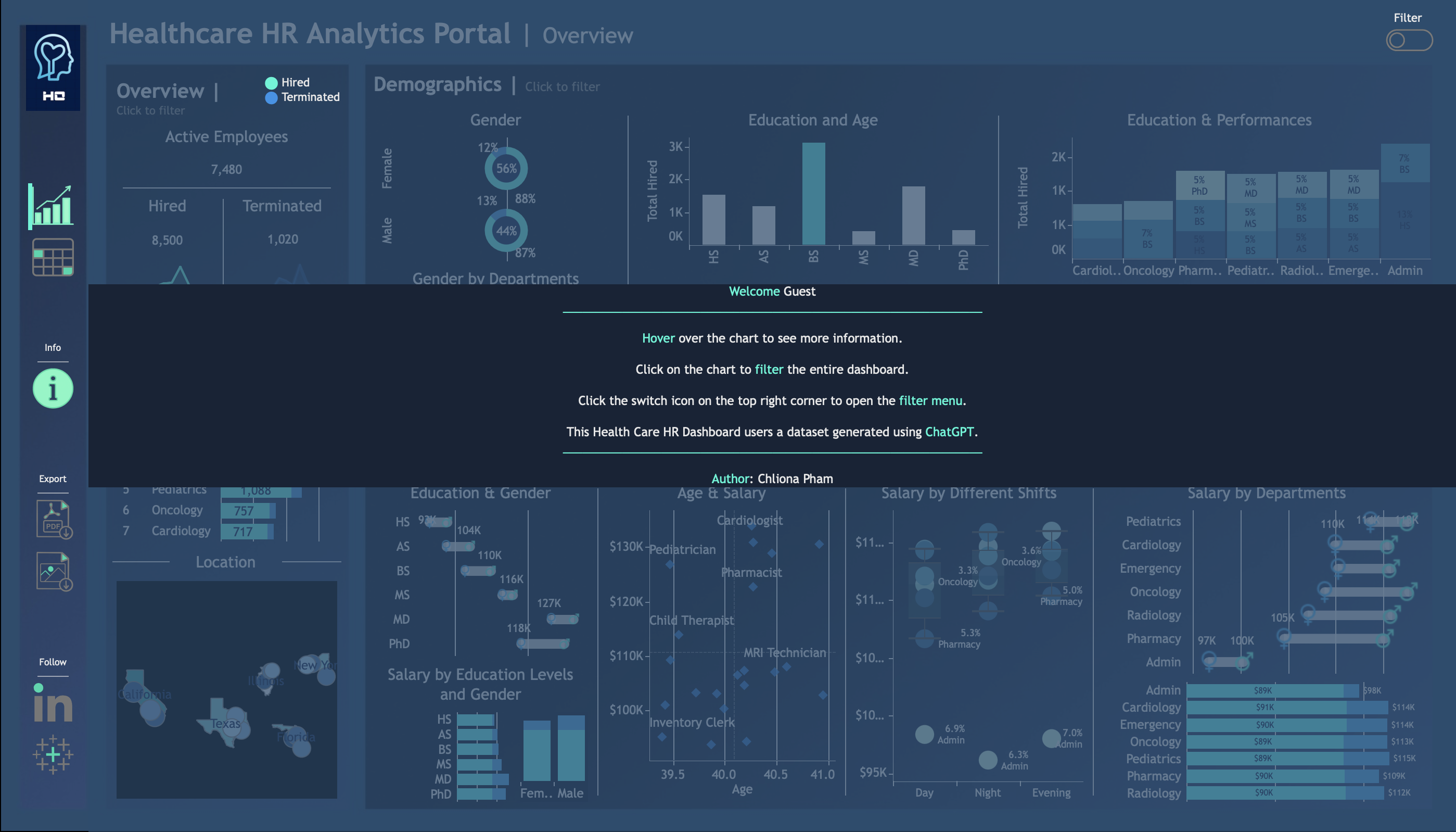 Healthcare HR Dashboard preview
